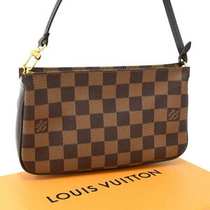Louis Vuitton Navona Pouch Damier Ebene Brown Canvas